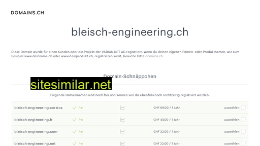 Bleisch-engineering similar sites