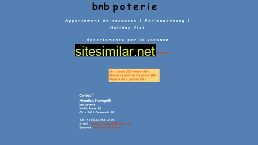 bnb-poterie.ch alternative sites