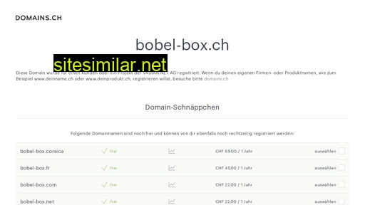 bobel-box.ch alternative sites