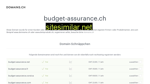 budget-assurance.ch alternative sites