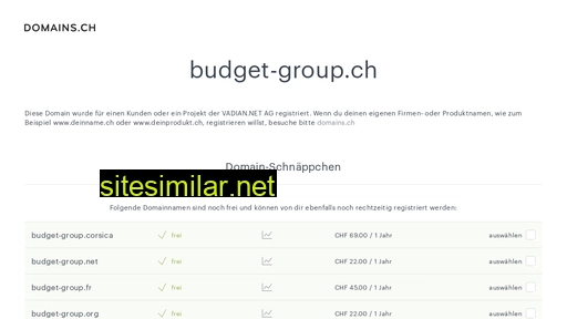 Budget-group similar sites