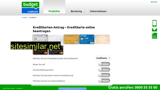budgetcreditcard.ch alternative sites