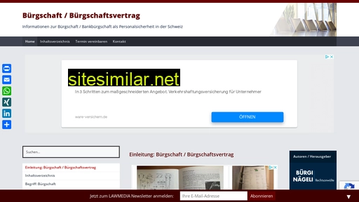 buergschaft.ch alternative sites