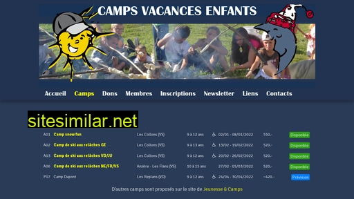 camps-vacances-enfants.ch alternative sites