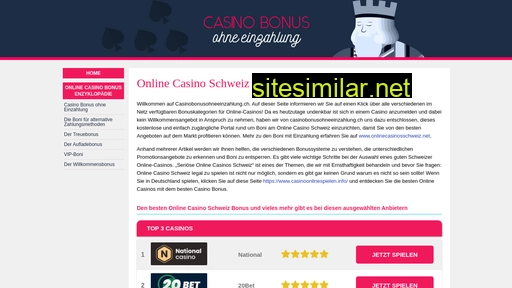 casinobonusohneeinzahlung.ch alternative sites