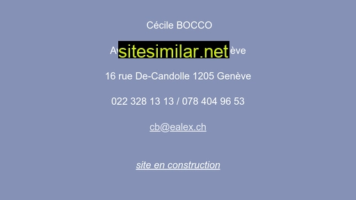 cecilebocco.ch alternative sites