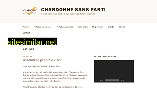 chardonnesansparti.ch alternative sites