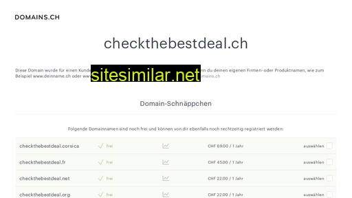 checkthebestdeal.ch alternative sites