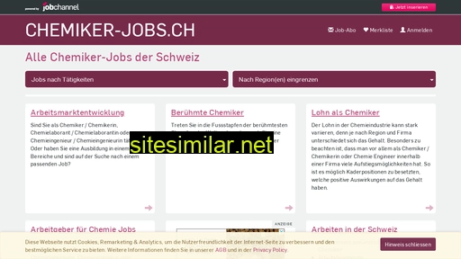 chemiker-jobs.ch alternative sites