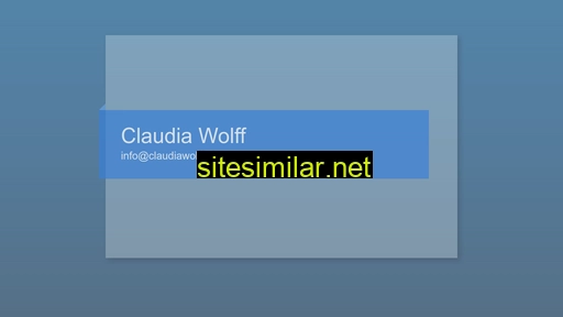 claudiawolff.ch alternative sites