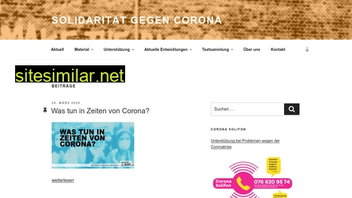coronasoli.ch alternative sites