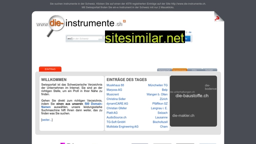die-instrumente.ch alternative sites