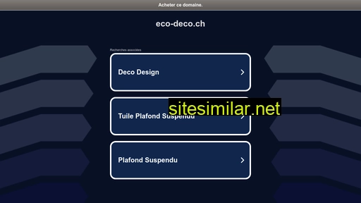 eco-deco.ch alternative sites