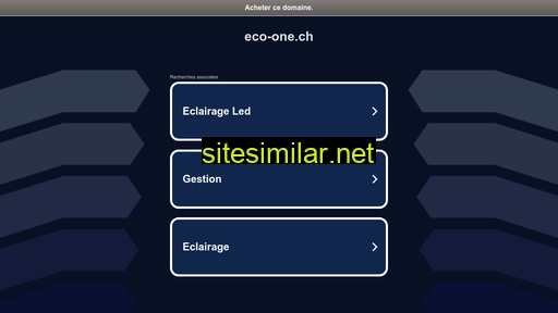 eco-one.ch alternative sites