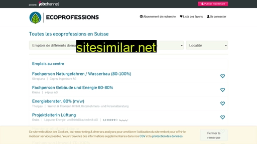 ecoprofessions-emplois.ch alternative sites
