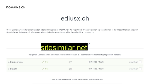 ediusx.ch alternative sites