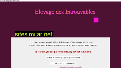 elevage-des-introuvables.ch alternative sites