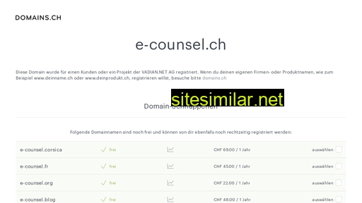e-counsel.ch alternative sites