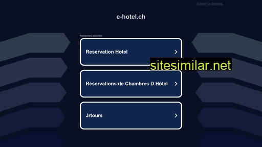 e-hotel.ch alternative sites