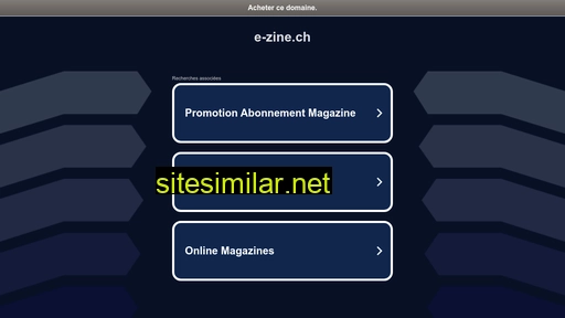 e-zine.ch alternative sites