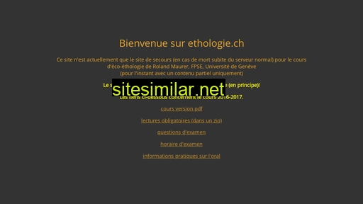 ethologie.ch alternative sites