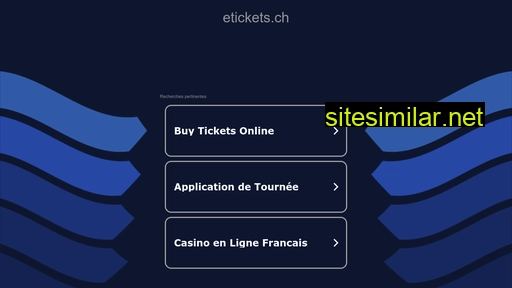 etickets.ch alternative sites