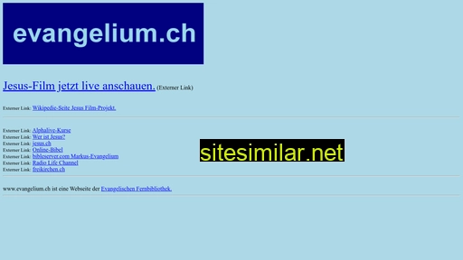evangelium.ch alternative sites