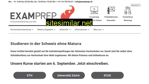 examprep.ch alternative sites