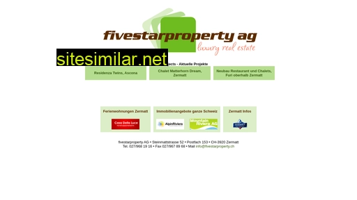 fivestarproperty.ch alternative sites