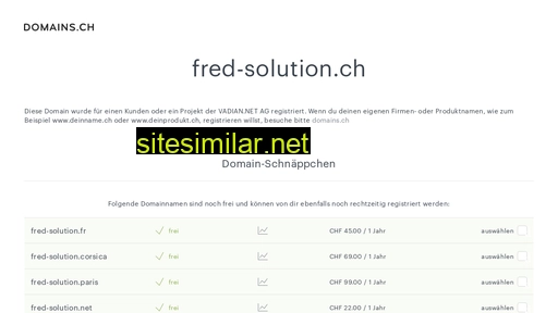 fred-solution.ch alternative sites
