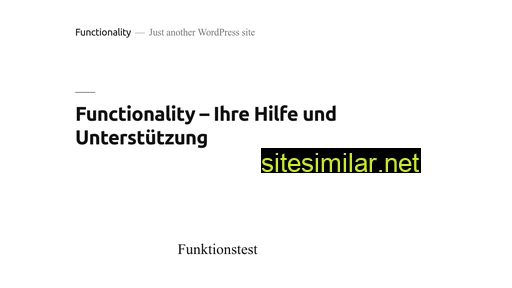 functionality.ch alternative sites