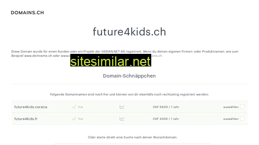 future4kids.ch alternative sites