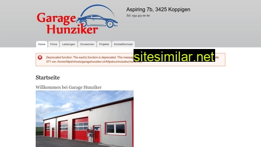 garagehunziker.ch alternative sites