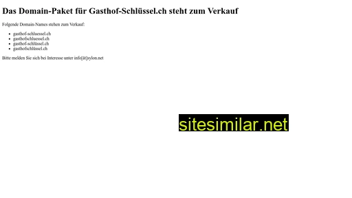 gasthof-schluessel.ch alternative sites