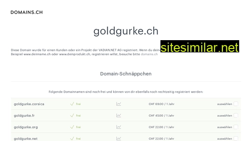 goldgurke.ch alternative sites