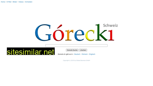 gorecki.ch alternative sites