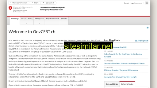 govcert.ch alternative sites