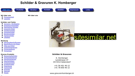 gravurenhomberger.ch alternative sites