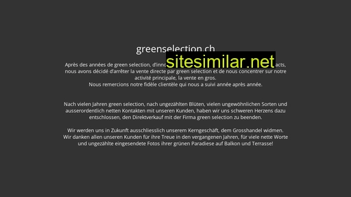 greenselection.ch alternative sites
