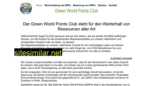 greenworldpointsclub.ch alternative sites