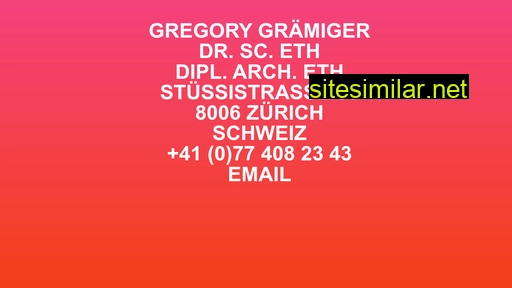 gregorygraemiger.ch alternative sites