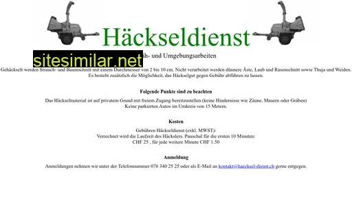 haecksel-dienst.ch alternative sites