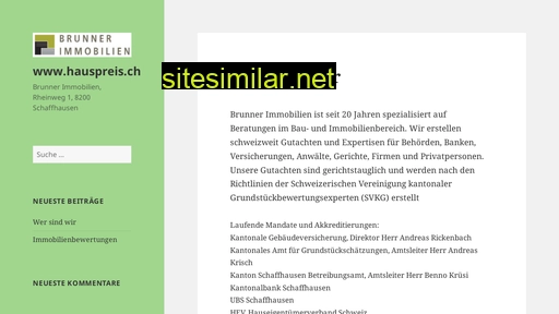 hauspreis.ch alternative sites
