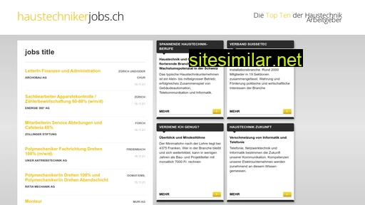 haustechnikerjobs.ch alternative sites