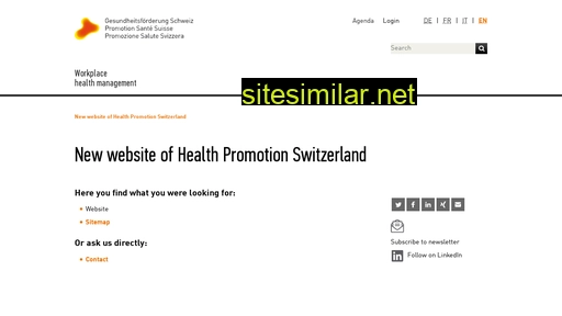healthpromotion.ch alternative sites