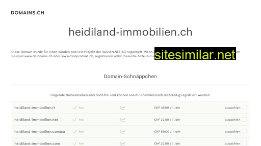 heidiland-immobilien.ch alternative sites