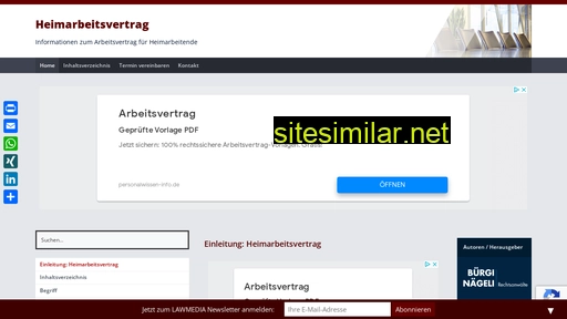 heimarbeitsvertrag.ch alternative sites