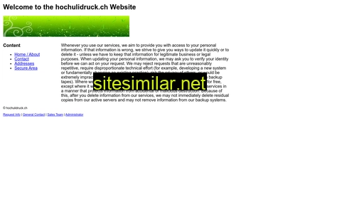 hochulidruck.ch alternative sites