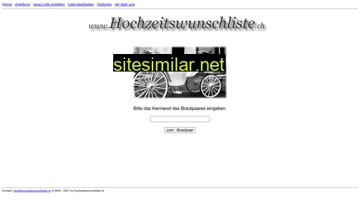 hochzeitswunschliste.ch alternative sites