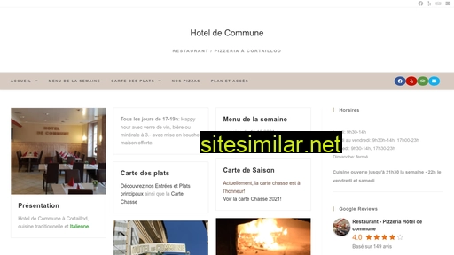 hoteldecommune.ch alternative sites